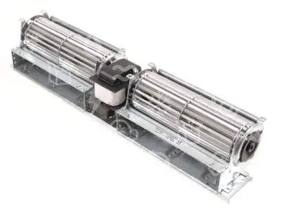 ventilátor tangenciální, 2x turbína 180x60mm, 38W, motor uprostřed